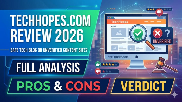 Techhopes.com Review 2026 Safe Tech Blog or Unverified Content Site? Full Analysis, Pros & Cons, and Verdict